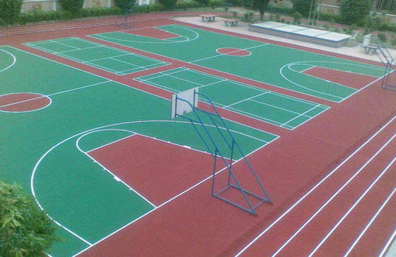 塑膠籃球場施工的測量及調整方案
