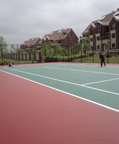 塑膠網球場施工